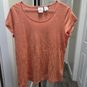 Halston 100% Linen Relaxed Fit Short Sleeve Shirt